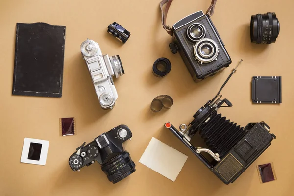 Set of the old cameras — Stock Photo, Image