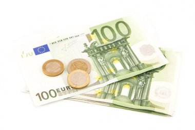 100 Euro banknot ve madeni paralar 