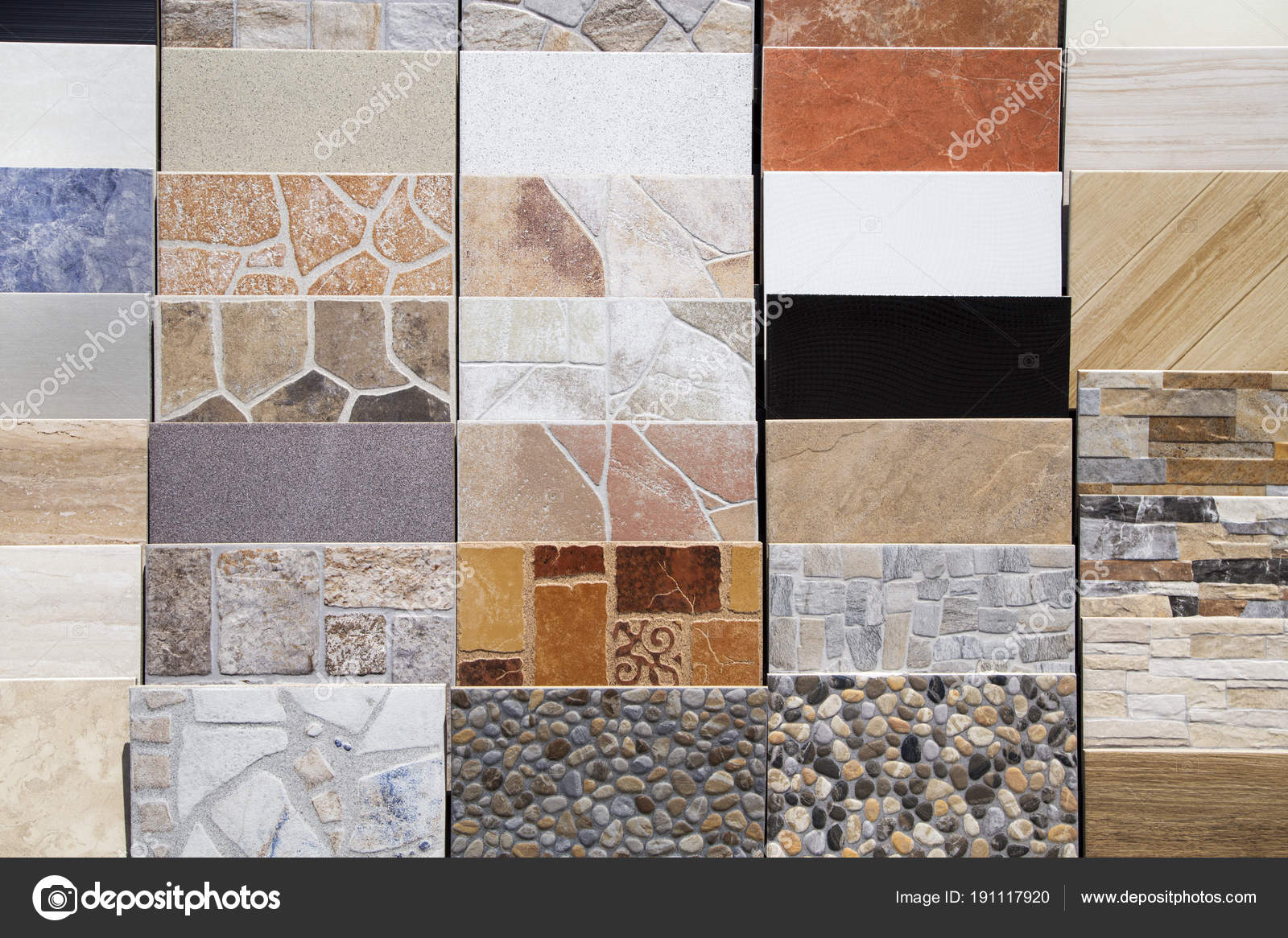 Various ceramic tiles — Stock Photo © TeodoraD #191117920