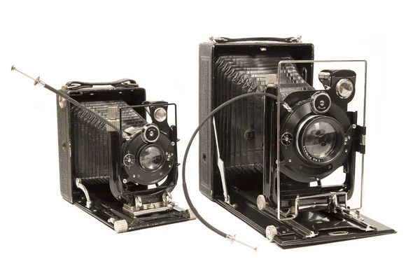 Δύο παλιές φωτογραφικές μηχανές — Φωτογραφία Αρχείου