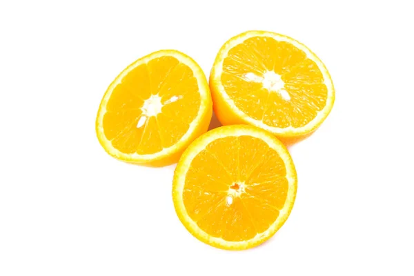 分離されたオレンジ半分 — ストック写真
