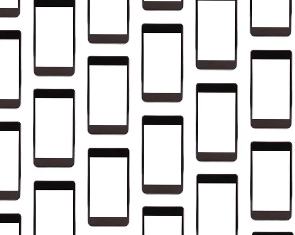 Візерунок Телефонів Mobie Білому Тлі — стокове фото