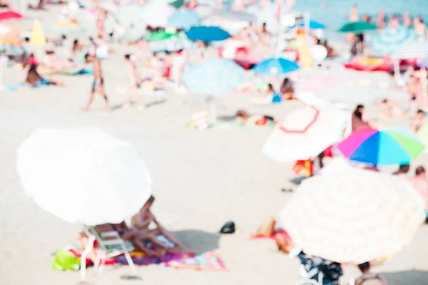 Spiaggia Savona Con Ombrelloni Colorati — Foto Stock