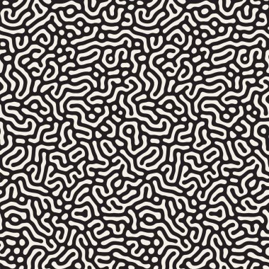 Vektör sorunsuz siyah ve beyaz organik desen çizgileri