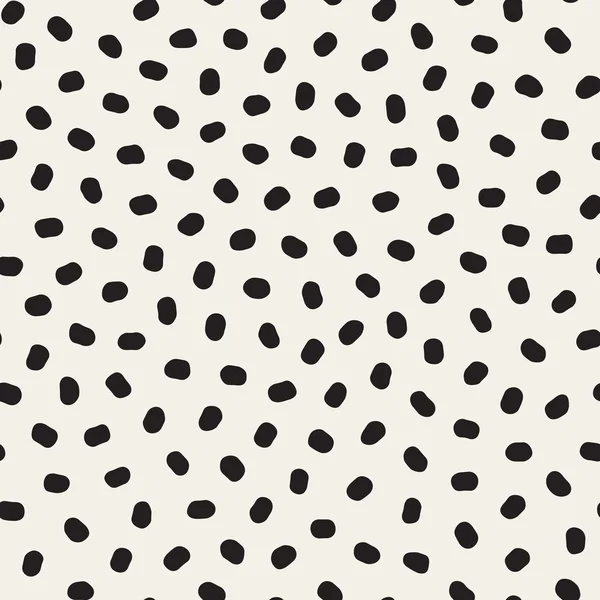 Vector Seamless Black And White Jumble Circles Pattern — Stock Vector