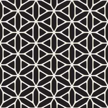 Vektör sorunsuz siyah ve beyaz etnik geometri desen