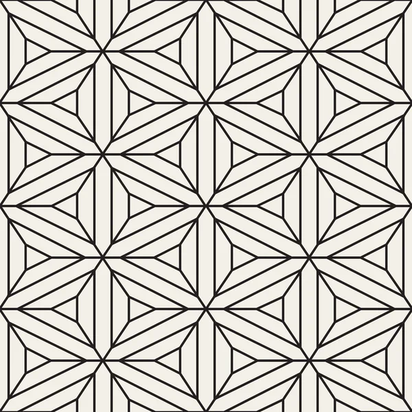 Patrón geométrico de encaje blanco y negro sin costura vectorial — Vector de stock