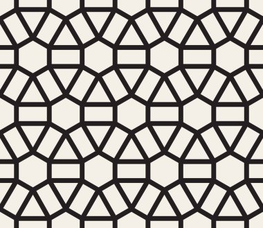 Vektör sorunsuz siyah ve beyaz geometrik dantel modeli