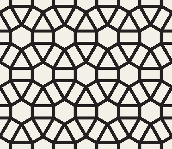 Vektör sorunsuz siyah ve beyaz geometrik dantel modeli