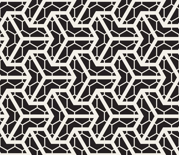 Modèle de grille géométrique noir et blanc sans couture vectorielle — Image vectorielle