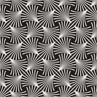 Vektör sorunsuz siyah ve beyaz Arc çizgileri kılavuz deseni