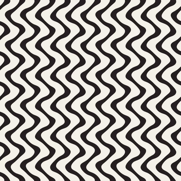 波線のパターン。シームレスな黒と白のベクトル . — ストックベクタ