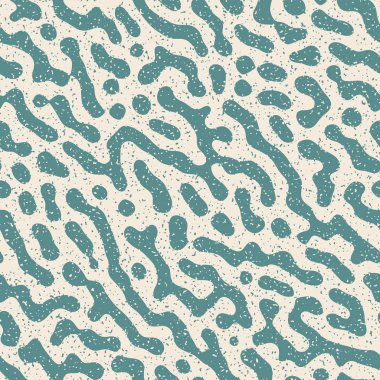 Leke Grunge Retro desen vektör kesintisiz mavi beyaz el çekilmiş