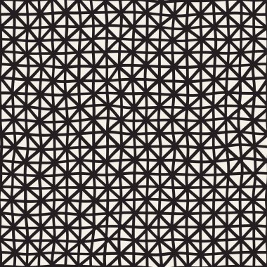 Elle çizilmiş çizgiyi kafes. Vektör sorunsuz siyah-beyaz desen.