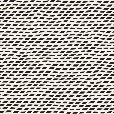 Elle çizilmiş çizgiyi kafes. Vektör sorunsuz siyah-beyaz desen.