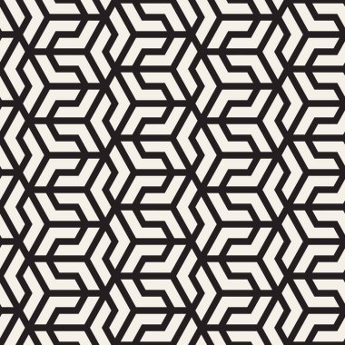 Vektör sorunsuz siyah ve beyaz geometrik ızgara desen