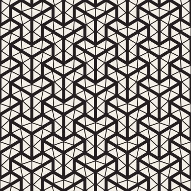 Vektör sorunsuz siyah ve beyaz geometrik ızgara desen
