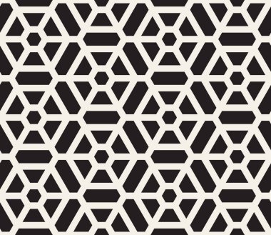 Izgara desen vektör sorunsuz siyah ve beyaz çizgiler