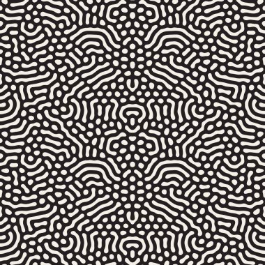Vektör Dikişsiz organik yuvarlak karmakarışık çizgi Retro desen