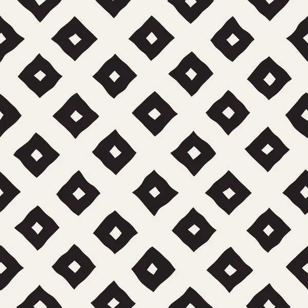 Vektor nahtlose schwarz-weiße handgezeichnete Rautenlinien Muster — Stockvektor
