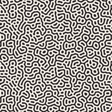 Desen vektör sorunsuz siyah ve beyaz organik şekilleri karmakarışık