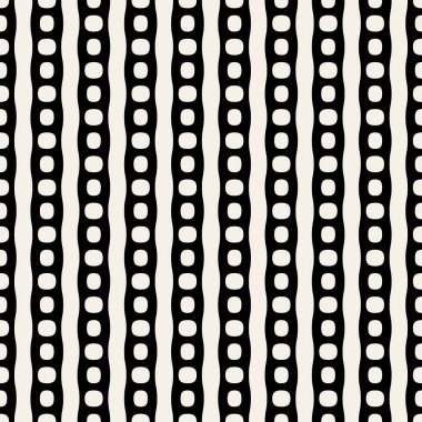 Vektör sorunsuz siyah ve beyaz daireler paralel çizgiler desen