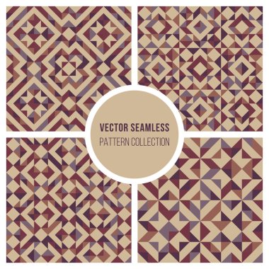 Vektör sorunsuz Truchet geometrik desen koleksiyonu