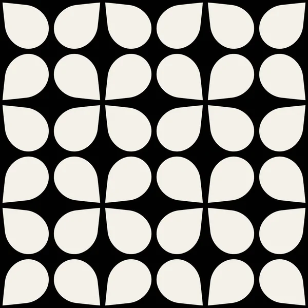 Vettore bianco nero senza cuciture geometrico quadrato modello di goccia — Vettoriale Stock