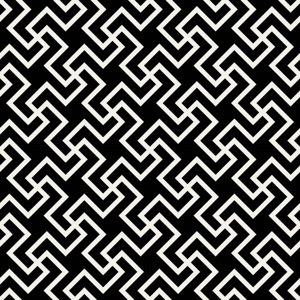 Vektor nahtloses Schwarz-Weiß abstraktes geometrisches Kreuzkachelmuster — Stockvektor