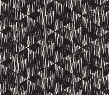 Geometrik Rhombus küp desen Beneklenme vektör sorunsuz siyah ve beyaz nokta