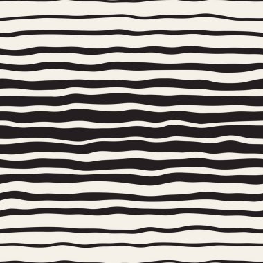 Dalgalı dalgalanma elle çizilmiş Degrade çizgiler. Vektör sorunsuz siyah-beyaz desen.