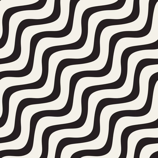 Dalgalı dalgalanma satırları. Vektör sorunsuz siyah-beyaz desen.