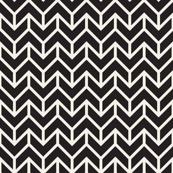 Vector Seamless Black and White Geometric  Chevron Line Tiling Pattern — Stock Vector