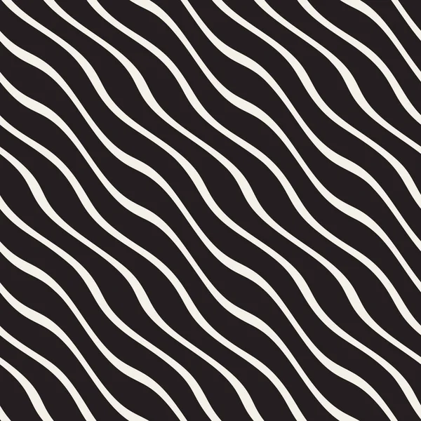 Dalgalı dalgalanma satırları. Vektör sorunsuz siyah-beyaz desen.