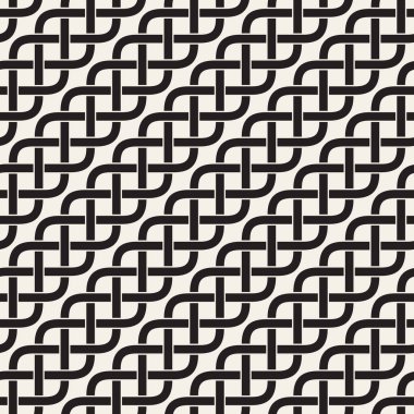 Satırları Kelt etnik süsleme geçmeli. Vektör sorunsuz siyah-beyaz desen