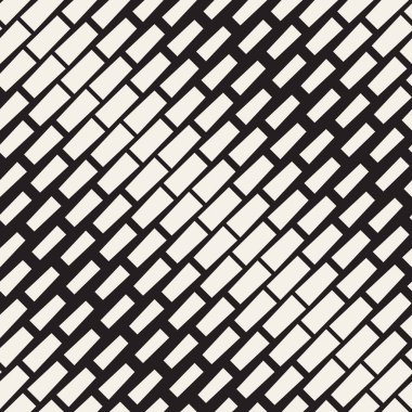 Yarı ton degrade mozaik kafes. Vektör sorunsuz siyah-beyaz desen.