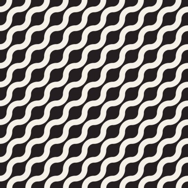 Vektör sorunsuz dalgalı çapraz çizgi geometrik desen