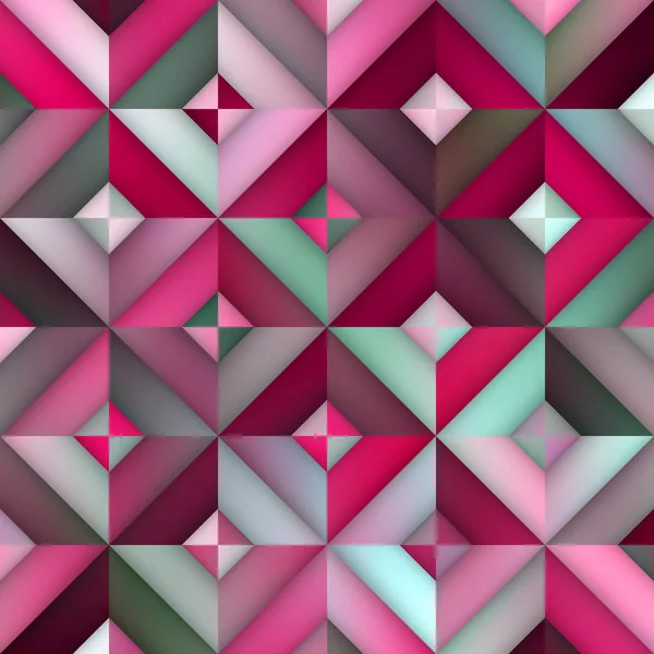 Vector Seamless Pink Shades Gradient Rhombus Geometric Pattern — Stock Vector