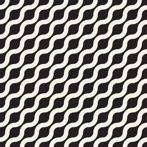 Vector sömlös vågiga Diagonal linje geometriska mönster — Stock vektor