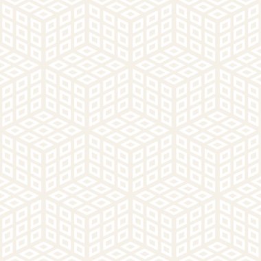 Küp kılavuz döşeme sonsuz şık doku. Vektör sorunsuz siyah-beyaz desen