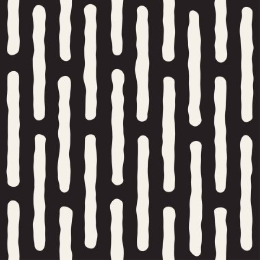 Kaba hattı el daire çizilmiş. Vektör sorunsuz siyah-beyaz desen.