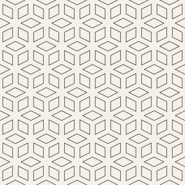 Küp kılavuz döşeme sonsuz şık doku. Vektör sorunsuz siyah-beyaz desen
