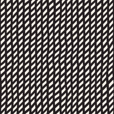 Elle çizilmiş çizgiyi kafes. Vektör sorunsuz siyah-beyaz desen.