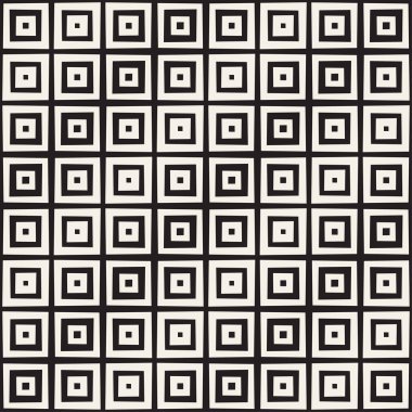 Trendy tek renkli çizgi kafes. Vektör sorunsuz siyah-beyaz desen.