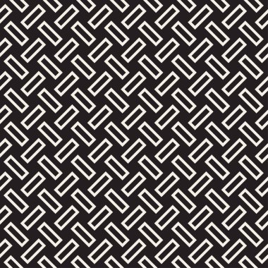 Trendy tek renkli dimi örgü. Vektör sorunsuz siyah-beyaz desen.