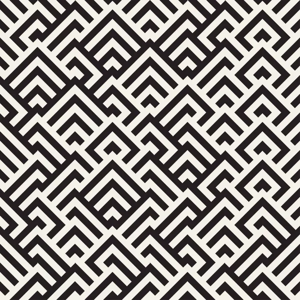Labirent karışık satırları çağdaş grafik. Vektör sorunsuz siyah-beyaz desen.