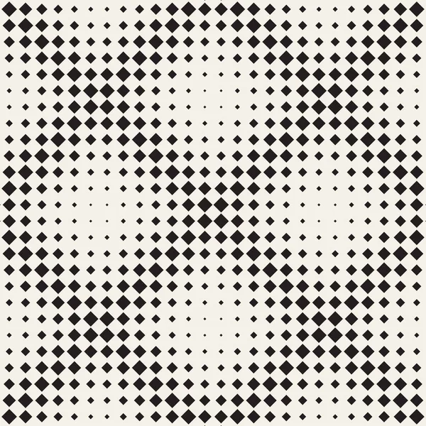 Stylish Minimalistic Halftone Grid. Vector Seamless Black and White Pattern — Stock Vector
