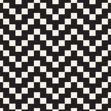 Yarı ton sinirli satırları sonsuz şık doku Mozaik. Vektör sorunsuz siyah-beyaz desen