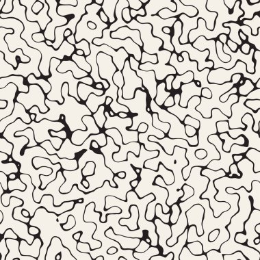 Retro Grungy gürültü doku. Vektör sorunsuz siyah-beyaz desen