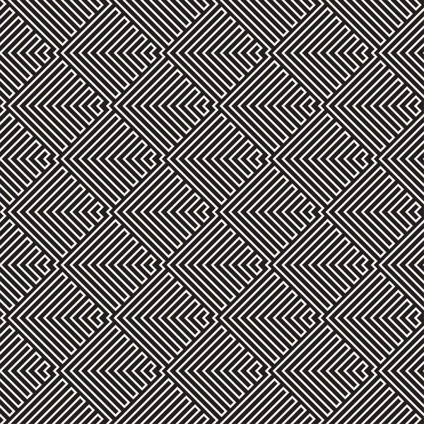 Linhas de emaranhado labirinto Gráfico contemporâneo. Padrão preto e branco sem costura vetorial . — Vetor de Stock